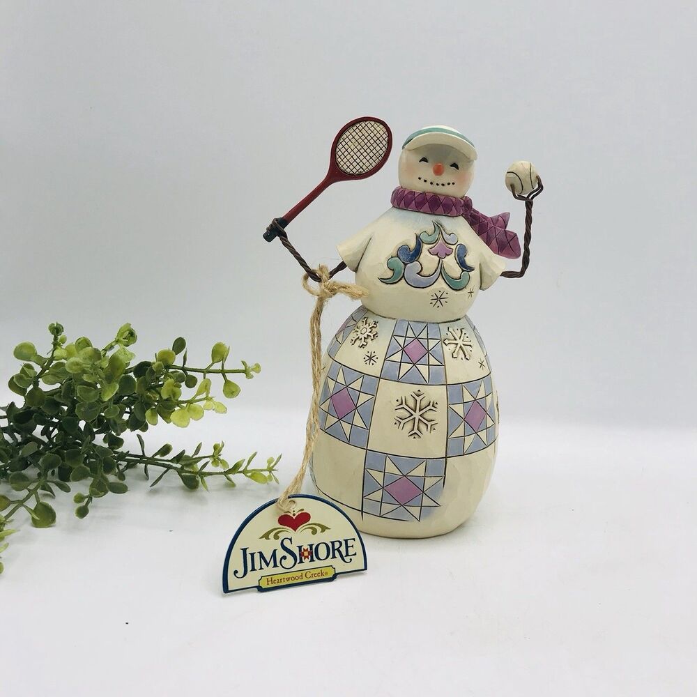 Jim Shore Heartwood Creek Snowman Tennis Servin Up A Fun Season Quilt Granny
